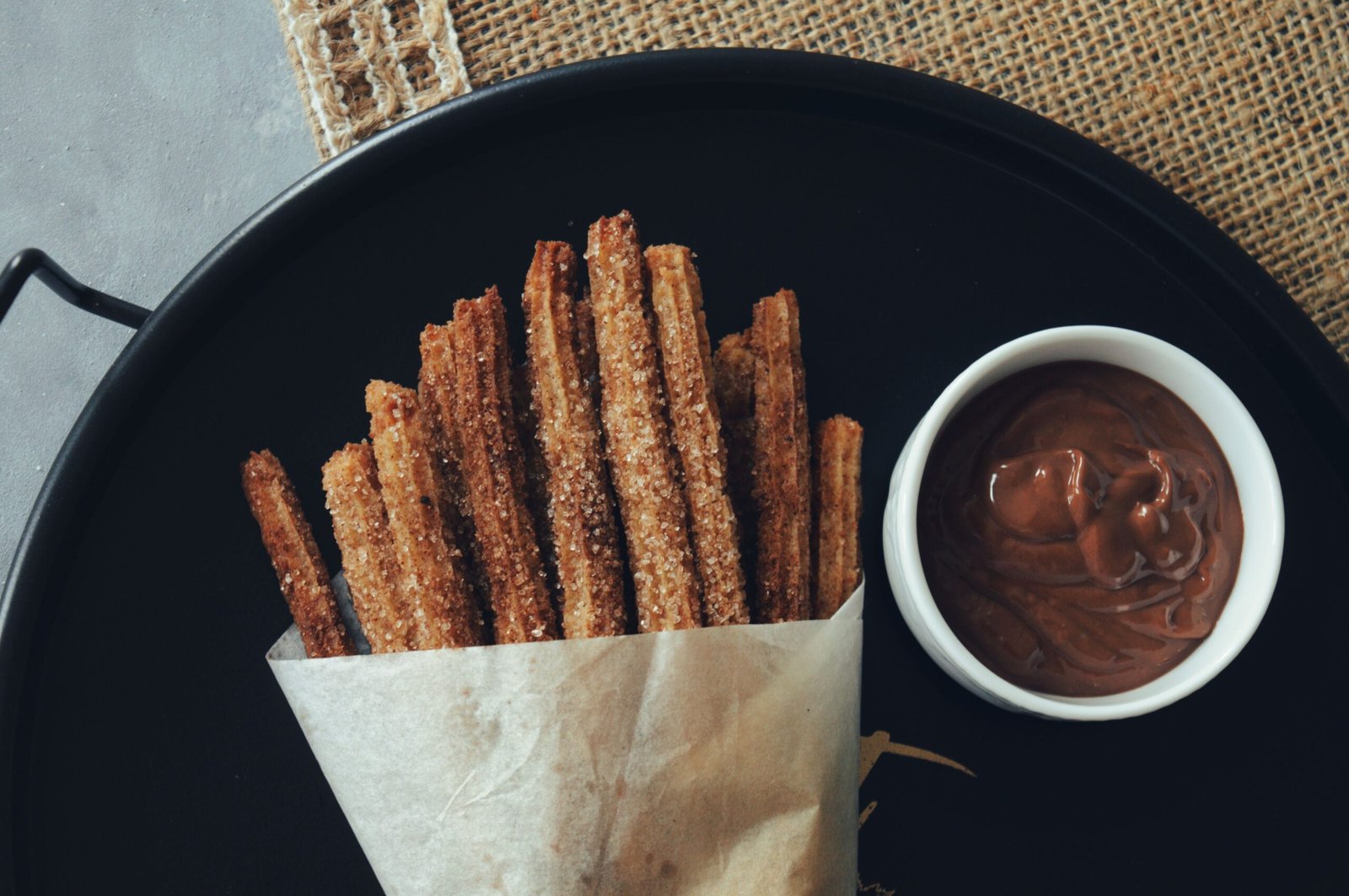 Fresh churros served in Mexico
