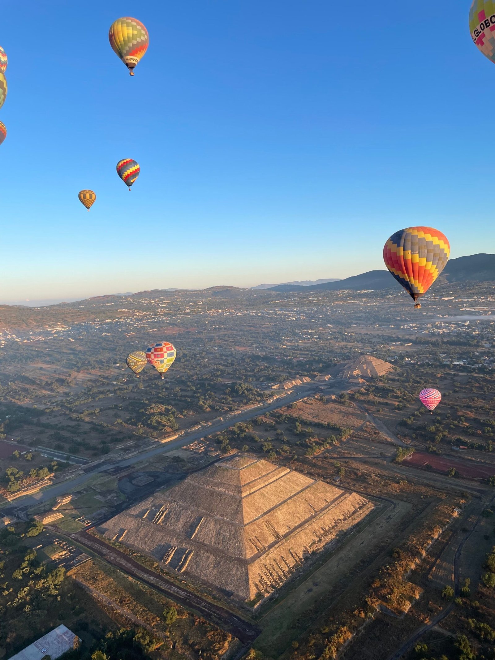 Wide view of the Teotihuacan archaeological landscape