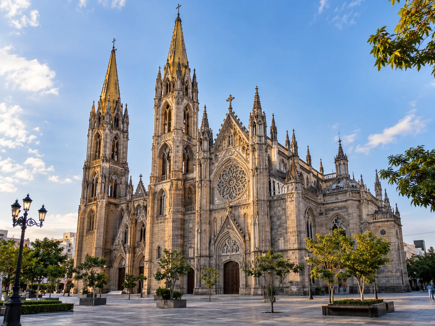 AI illustration inspired by Guadalajara’s neo-Gothic Templo Expiatorio